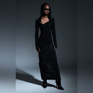 Elegant Black Sequin Dress